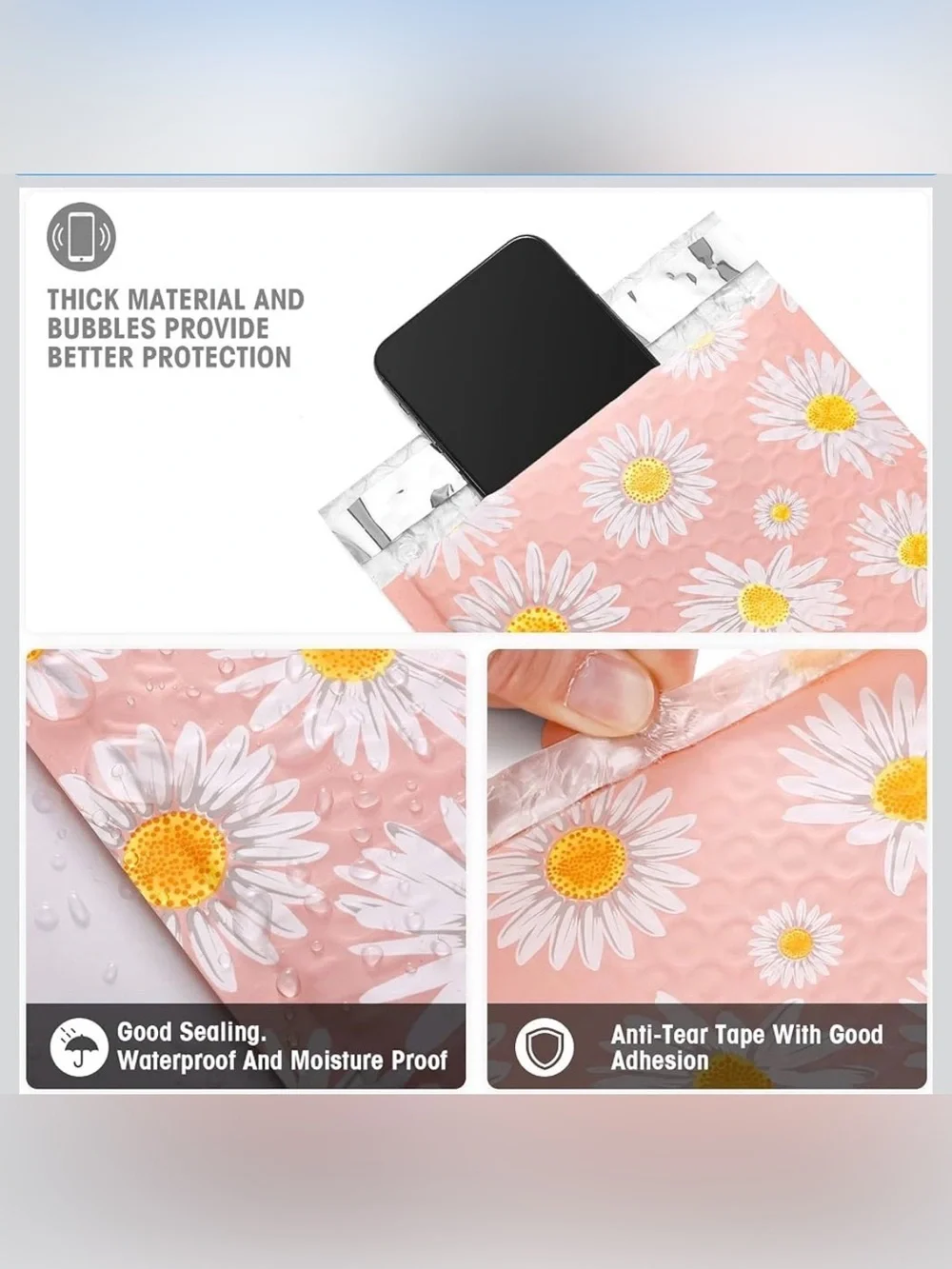 Bubble Polymailers Floral 6x9 inch